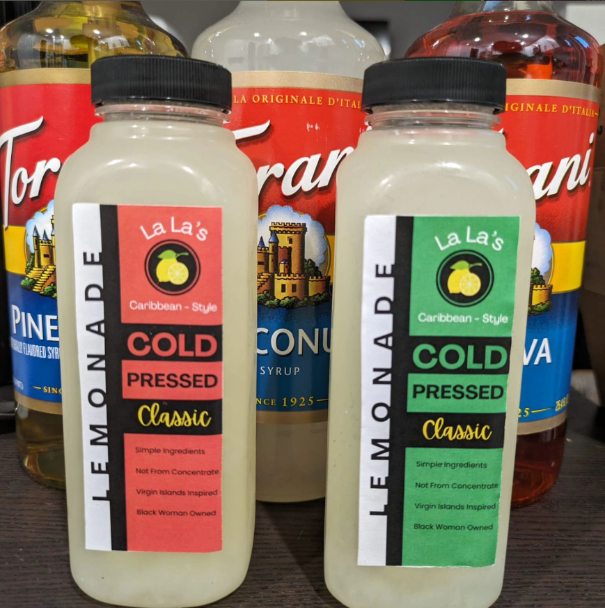 La La's Cold Pressed Classic Lemonade bottles